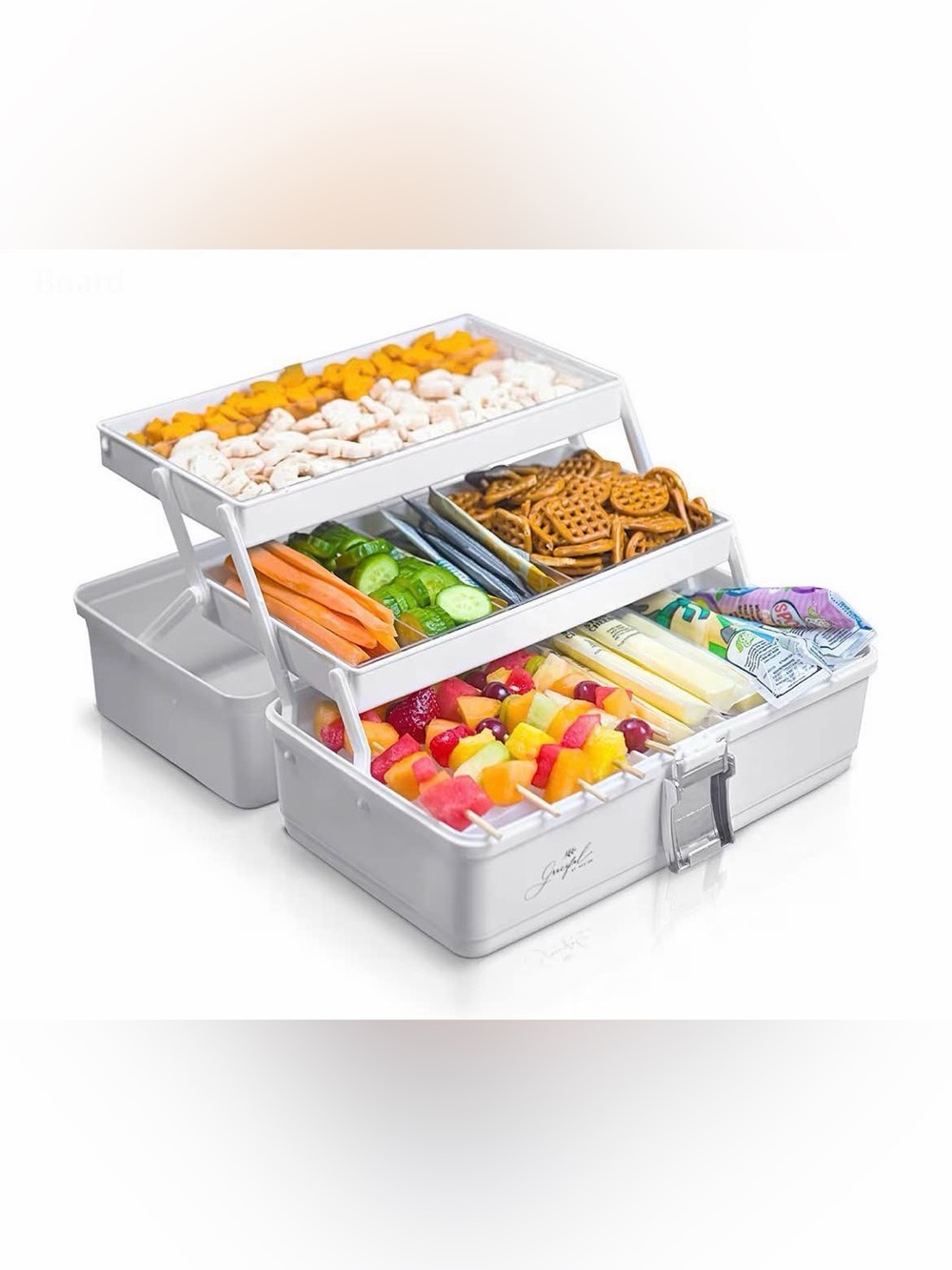 3-layer Multipurpose Organizer Storage Tackle Box, Snacklebox with Ice Pack